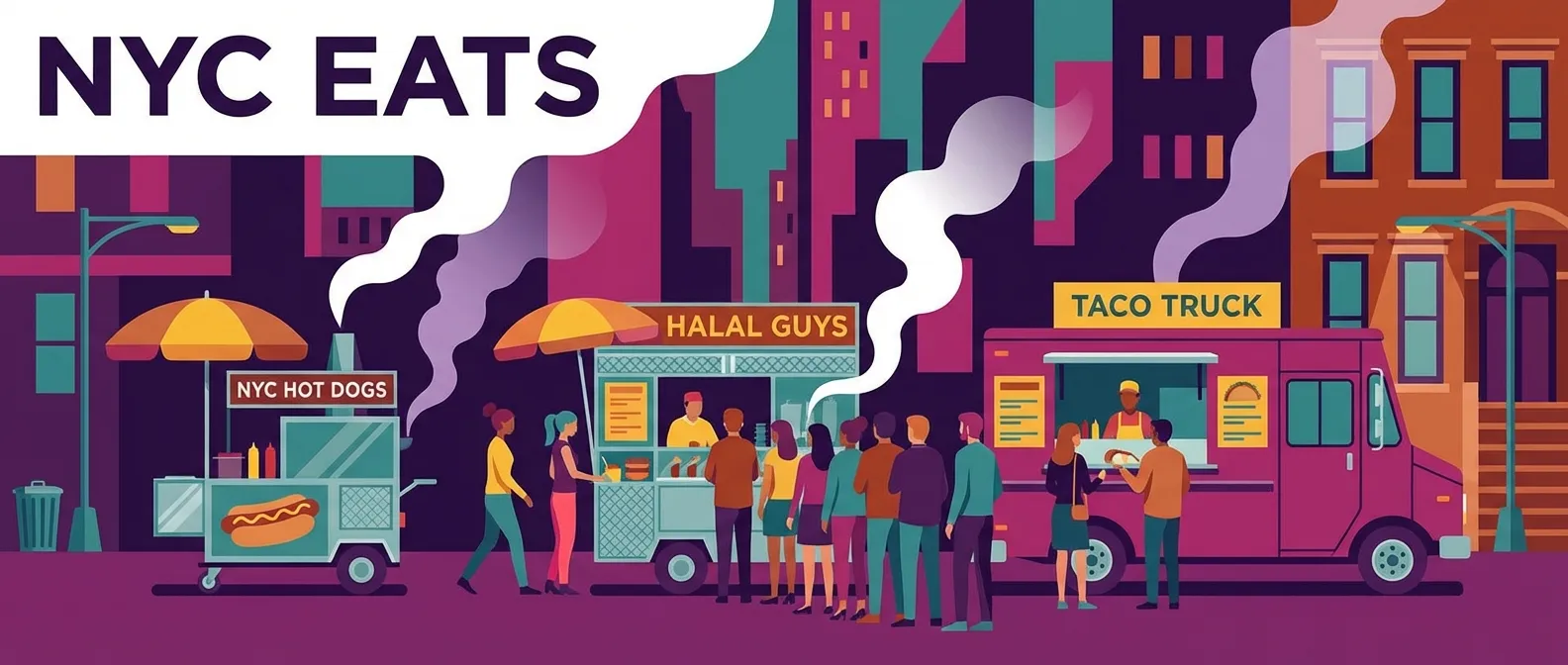 אוכל רחוב בניו יורק - מהוט דוג ועד הלאל